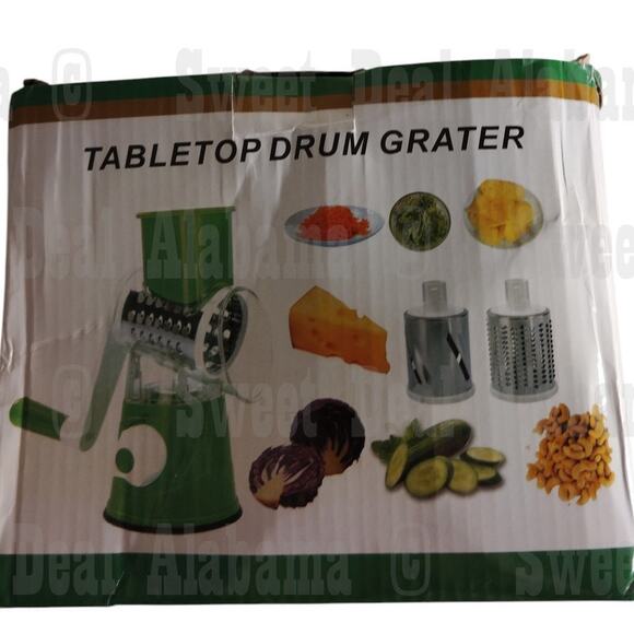 Manual Rotary Cheese Grater, Speed Round Tumbling Box Shredder, Vegetable Slicer - Picture 2 of 6
